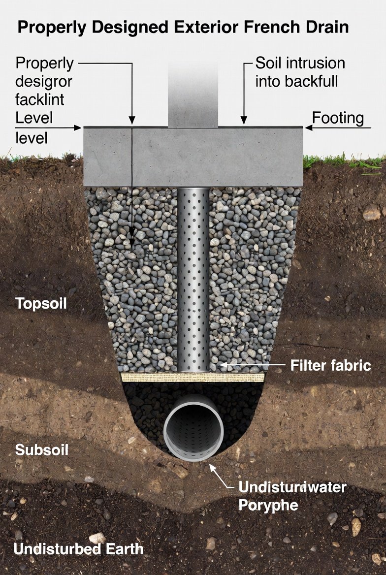 Exterior French Drain