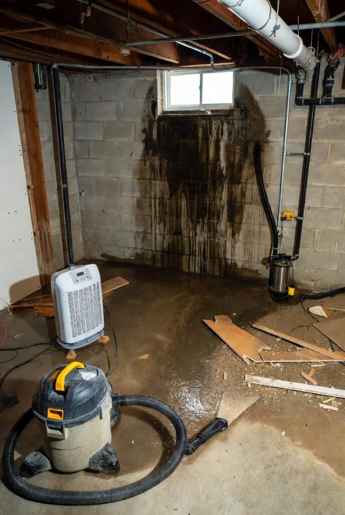 Basement Water Cleanup